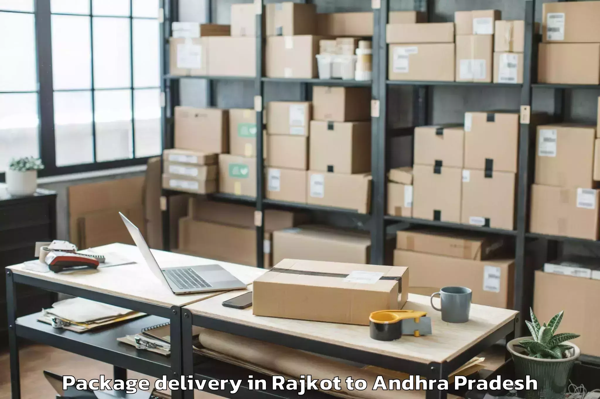 Hassle-Free Rajkot to Duvvur Package Delivery